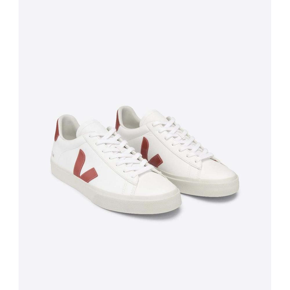 Veja CAMPO CHROMEFREE Low Tops Sneakers Herre White/Red | NO 299MQZ